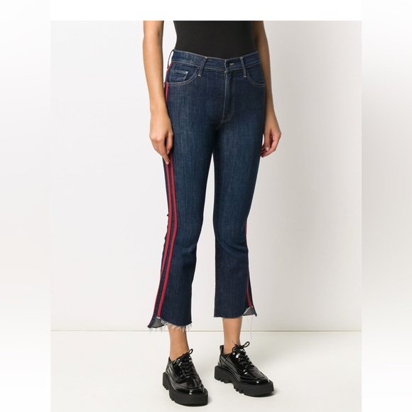 Mother Insider Crop Step Fray speed racer jeans 25 - Picture 5 of 14